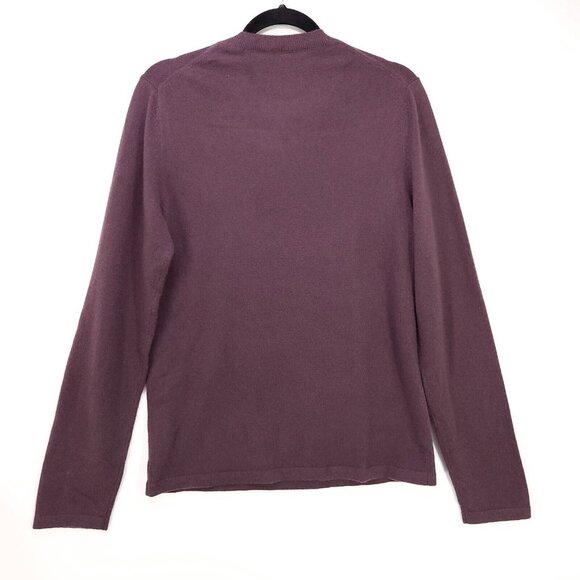 Vince Cashmere Men Sweater Crew Neck Size Small Wine Soft Stretch Office Wear - Picture 2 of 9